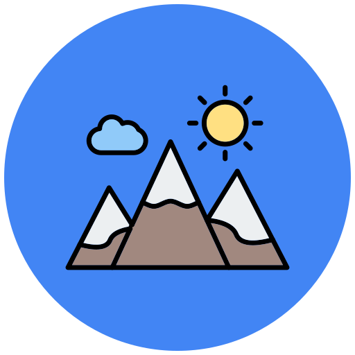 Mountains Generic Outline Color icon