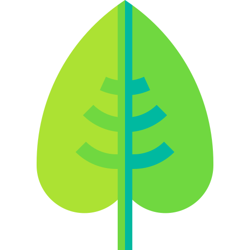 Bodhi leaf Basic Straight Flat icon