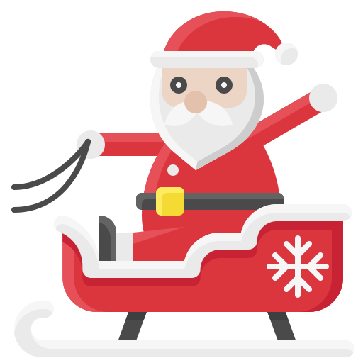 Santa claus sled Generic Flat icon