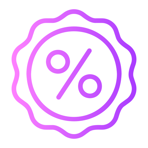 Percentage Generic Gradient icon
