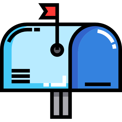 メールボックス Detailed Straight Lineal color icon