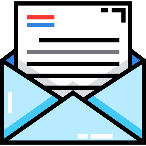 email Detailed Straight Lineal color Icône
