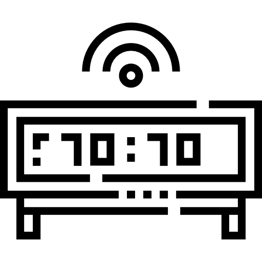 zegar cyfrowy Detailed Straight Lineal ikona