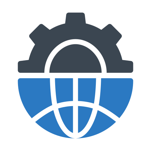 griglia del globo Generic Blue icona