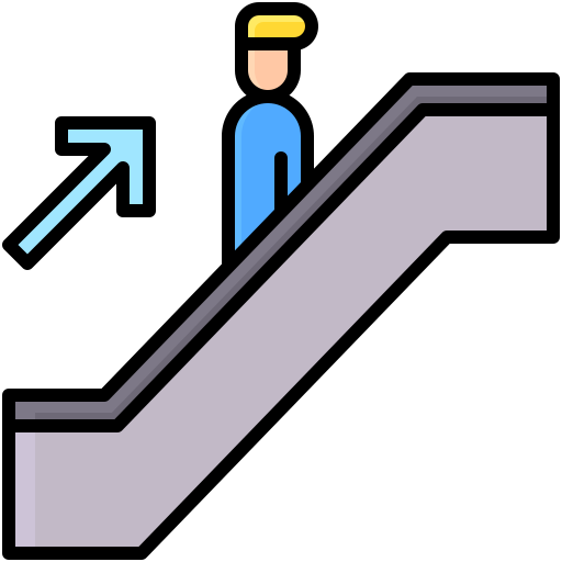 escada rolante Generic Outline Color Ícone