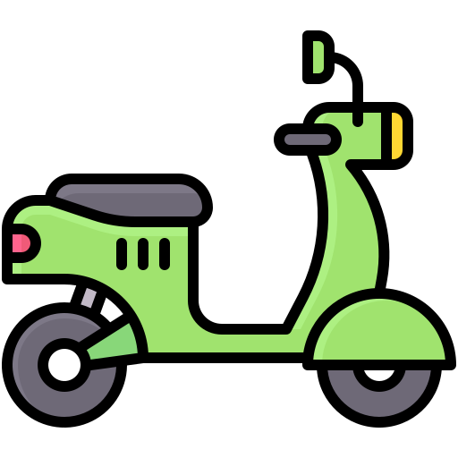 scooter vespa Generic Outline Color icono