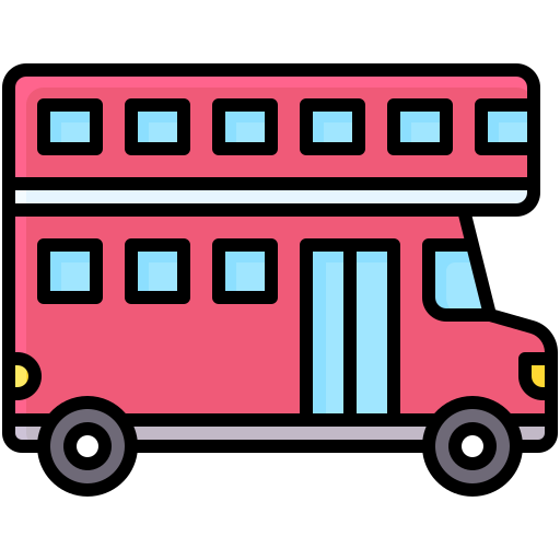 Double decker bus Generic Outline Color icon