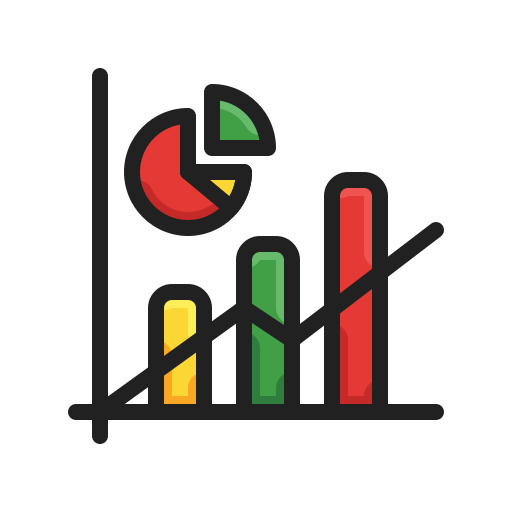 grafico statistico Generic Outline Color icona