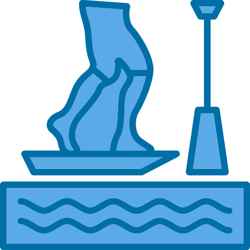 standup paddleboarding Generic Blue icon
