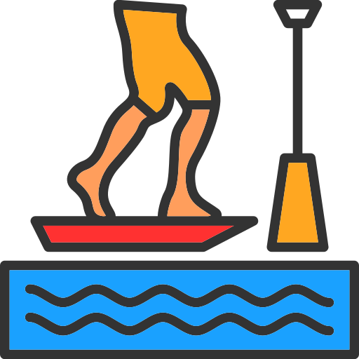 paddleboarding na stojąco Generic Outline Color ikona