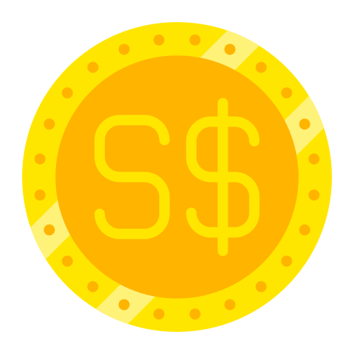 Singapore Dollar Generic color fill icon