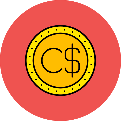 Canadian Dollar Generic color lineal-color icon