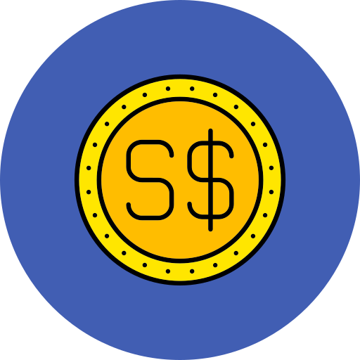 싱가포르 달러 Generic color lineal-color icon