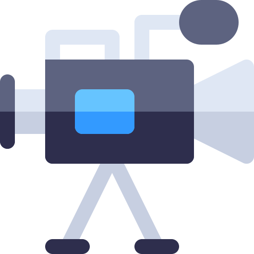 videokamera Basic Rounded Flat icon