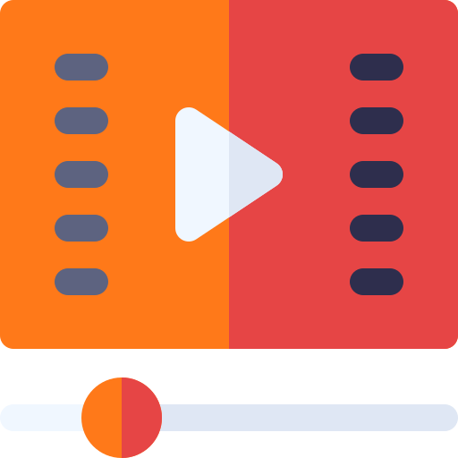 video clip Basic Rounded Flat icona