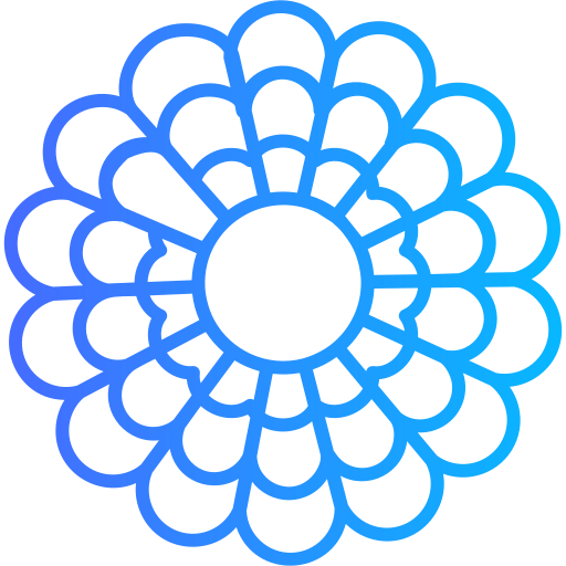 Chrysanthemum Generic gradient outline icon