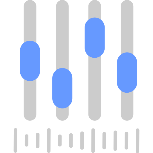 barres musicales Generic color fill Icône