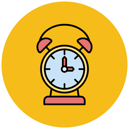 Table Clock Generic Outline Color icon