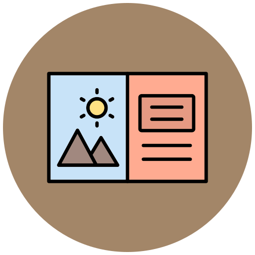 엽서 Generic Outline Color icon