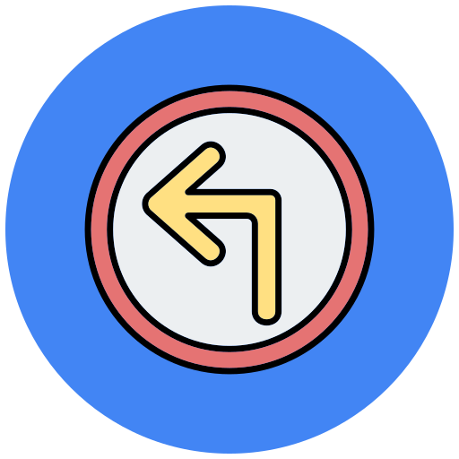 Left turn Generic Outline Color icon