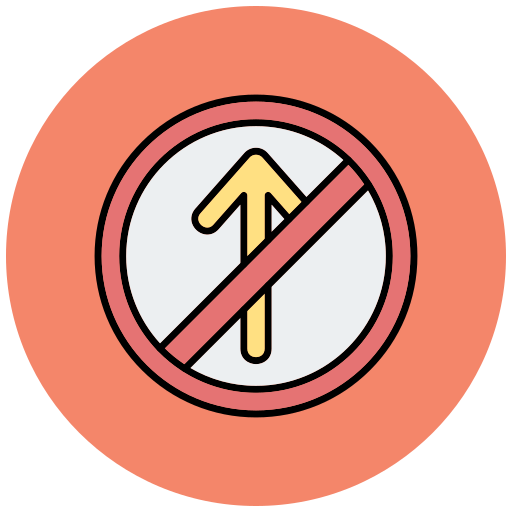 No entry Generic Outline Color icon