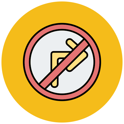 rechts abbiegen verboten Generic Outline Color icon