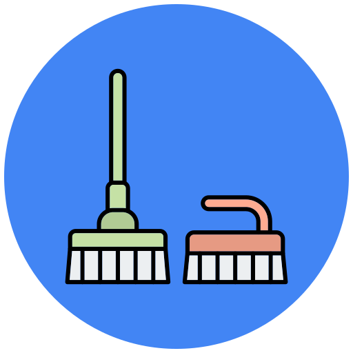 Cleaning brush Generic Outline Color icon
