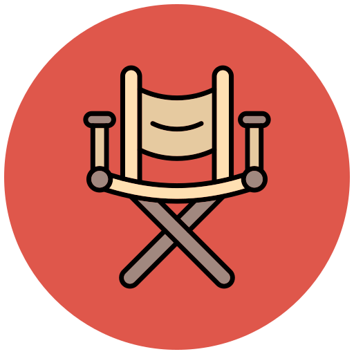 sedia pieghevole Generic Outline Color icona