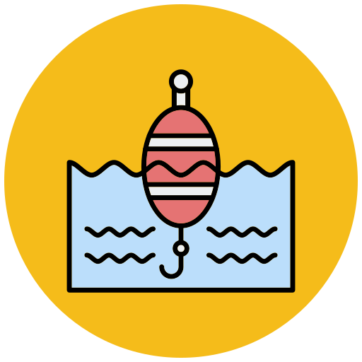 galleggiante da pesca Generic Outline Color icona
