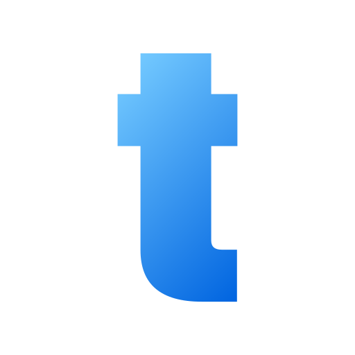 Letter T  Generic gradient fill icon