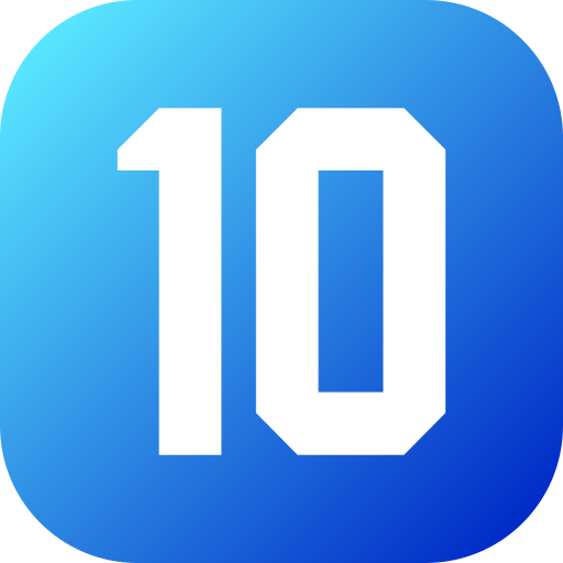nummer 10 Generic gradient fill icon