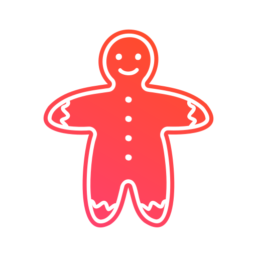 Gingerbread Man Generic gradient fill icon