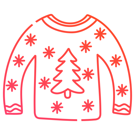 Świąteczny sweter Generic gradient outline ikona