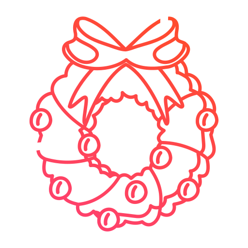 Christmas wreath Generic gradient outline icon
