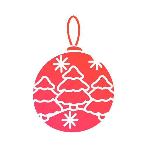 bola de natal Generic gradient fill Ícone