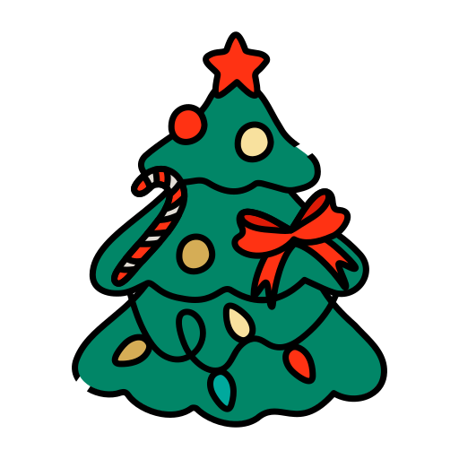 drzewko świąteczne Generic color lineal-color ikona