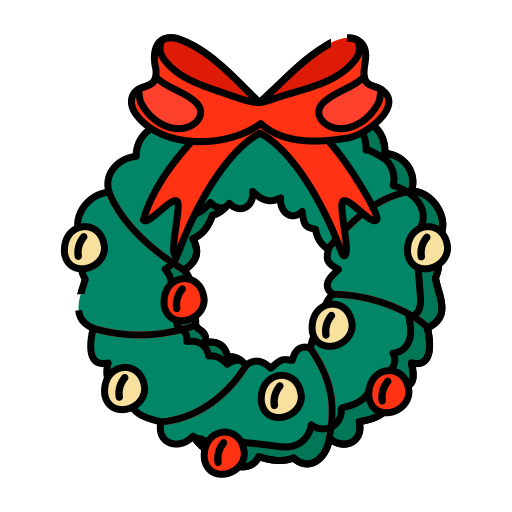 Christmas wreath Generic color lineal-color icon