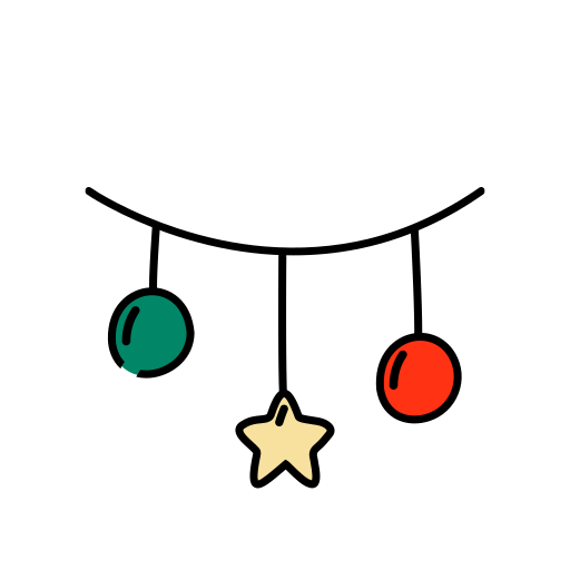 Рождественская гирлянда Generic color lineal-color иконка