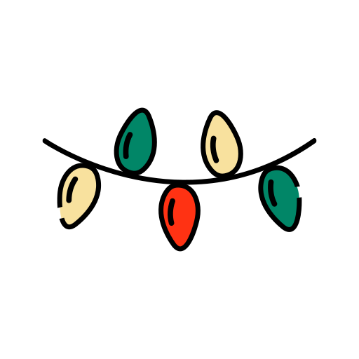guirnalda navideña Generic color lineal-color icono