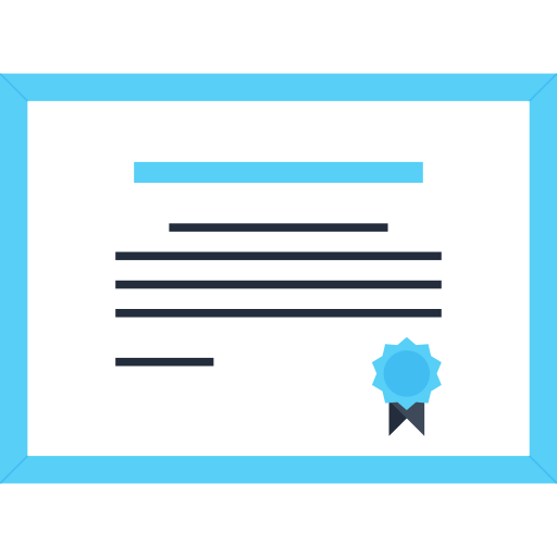 Certificate Maxim Basinski Premium Flat icon
