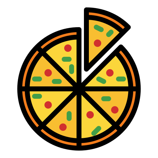 pizzas Generic Outline Color Ícone