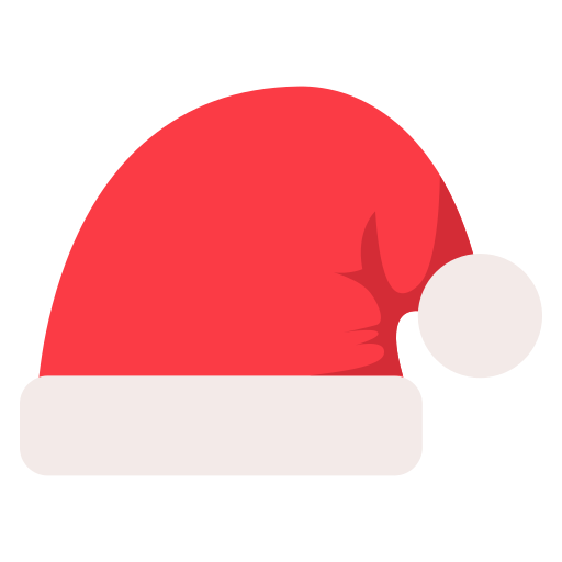 gorro navideño Generic Flat icono