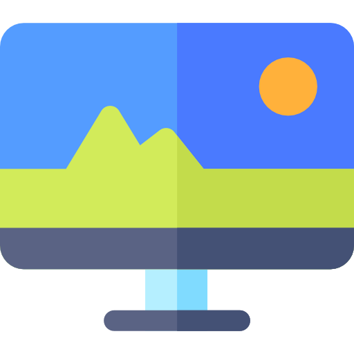 Monitor Basic Rounded Flat icon