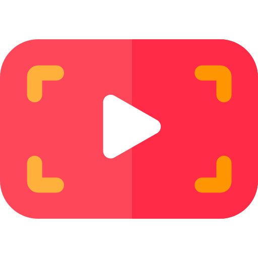 reprodutor de vídeo Basic Rounded Flat Ícone