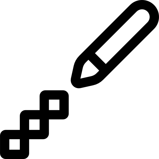 Pixelated Basic Rounded Lineal icon