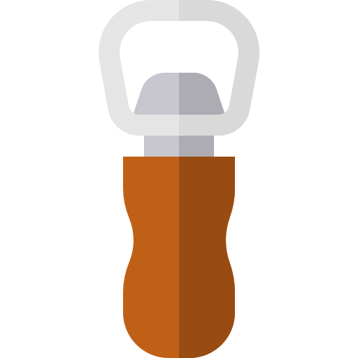 Bottle opener Basic Straight Flat icon