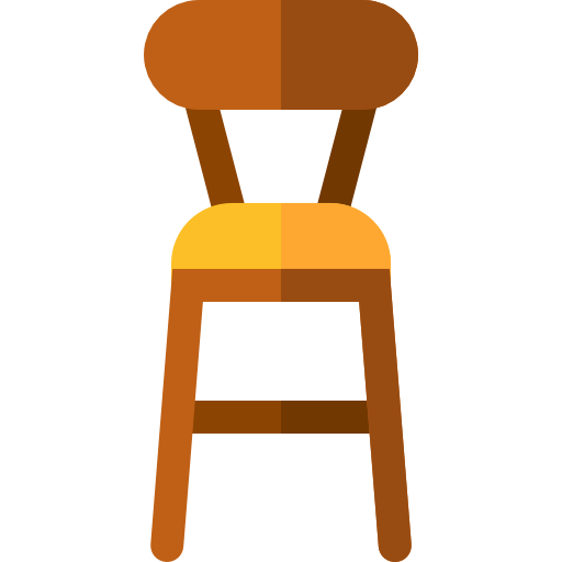 Chair Basic Straight Flat icon