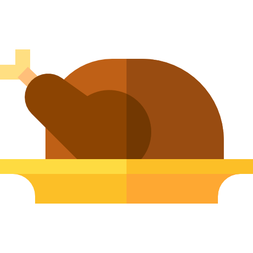 pieczony kurczak Basic Straight Flat ikona