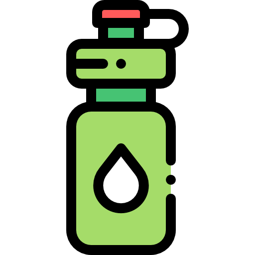 Water bottle Detailed Rounded Lineal color icon