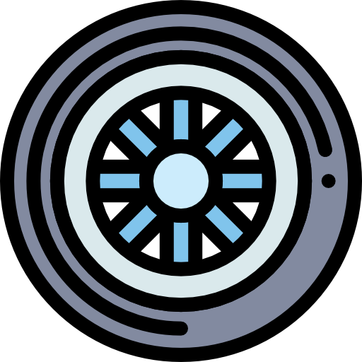 Wheel Detailed Rounded Lineal color icon